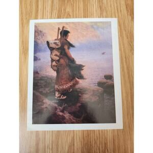 Return of the War Canoes by William Robinson Leigh 2000 Calendar Art 8x6.5